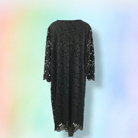 J. Jill XS Wearever Collection‎ NWT Dress Floral Lace Sleeve Back Shift - Picture 2 of 4